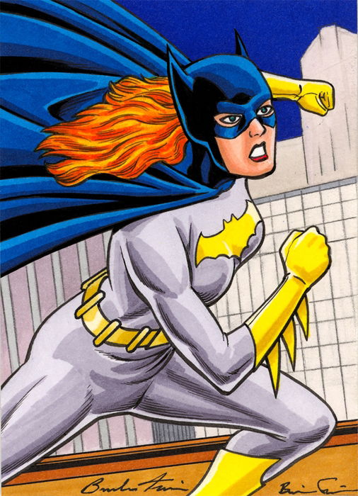 Batgirl 10 In Brendon And Brian Fraims Color Sketch Cards Comic Art