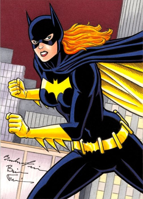 Batgirl In Brendon And Brian Fraim S Color Sketch Cards Comic Art