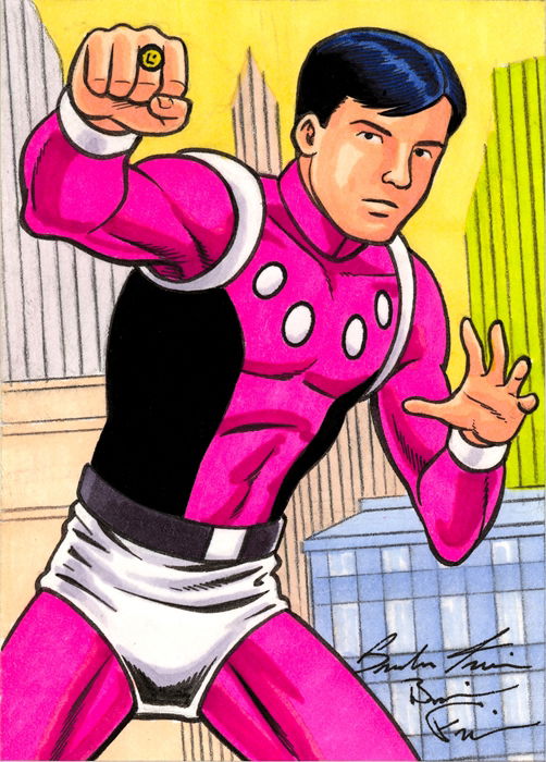 Cosmic Boy 2 In Brendon And Brian Fraims Color Sketch Cards Comic Art Gallery Room 3937