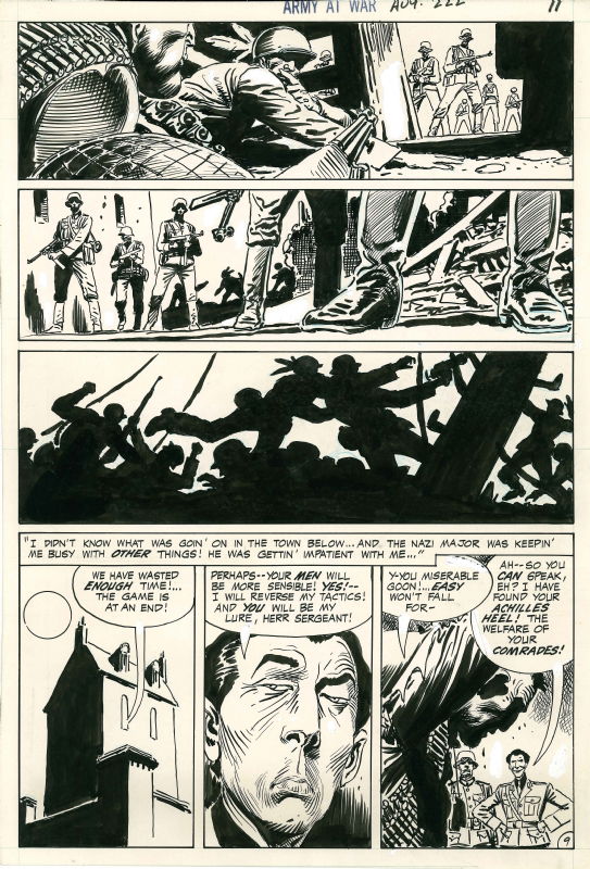 Our Army at War #222, in Stephen Stein's Joe Kubert Comic Art Gallery Room