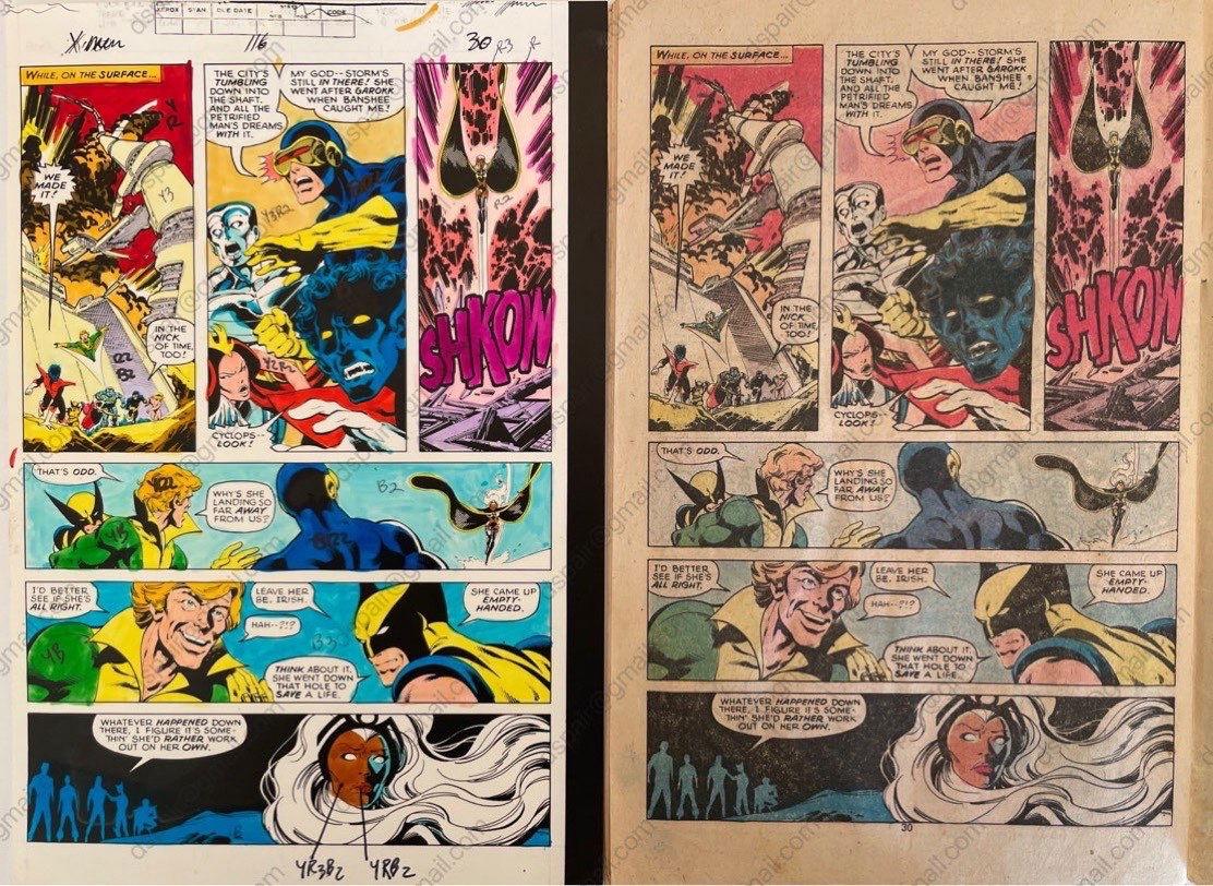 X-men 116 Page 30 Color Guide John Byrne Terry Austin Chris Claremont ...