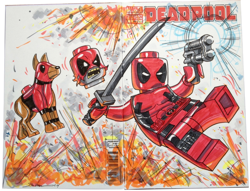 I colored up an old sketch cover I did of DeadpoolOC  rMarvel