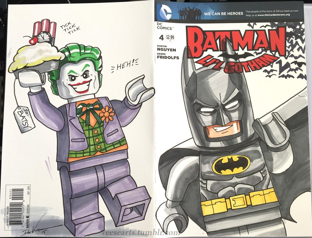 Lego Batman & Joker Sketch Comic Cover, in Dan Veesenmeyer's My Art - LEGO  related Comic Art Gallery Room
