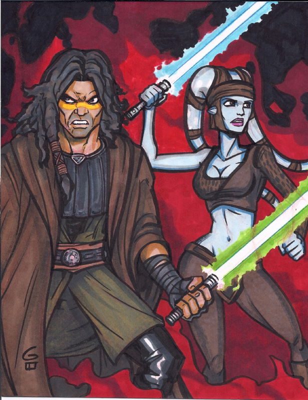 Quinlan Vos and Aayla Secura by Grant Gould, in Jon Peelman's Star Wars ...