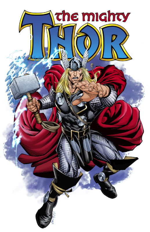 Thor, in Christopher Ivy's Commission Art Comic Art Gallery Room