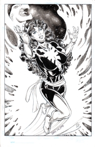 Dark Phoenix (11x17 Pen & Ink), Comic Art