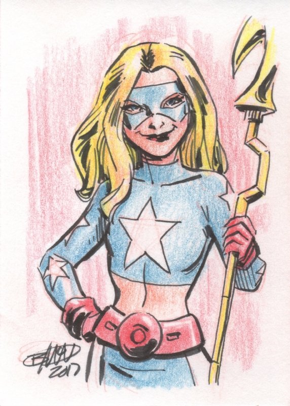 Stargirl Sketch Card Justice Society Of America Jsa Dc Comics In