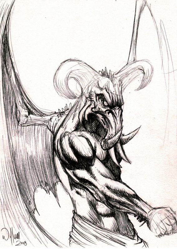 Arch Demon, in William Kenney's Sketches Comic Art Gallery Room