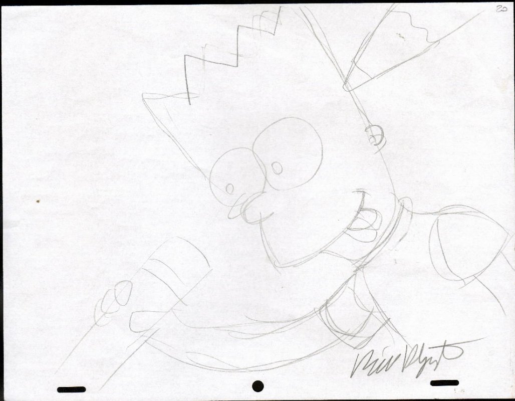 1028px x 800px - The Simpsons Bart Simpson Couch Gag Pencil Sketch from 22 For 30 by Bill  Plympton (21st Century Fox, 2017), in Jeff Jaworski's The Simpsons &  Futurama Comic Art Gallery Room