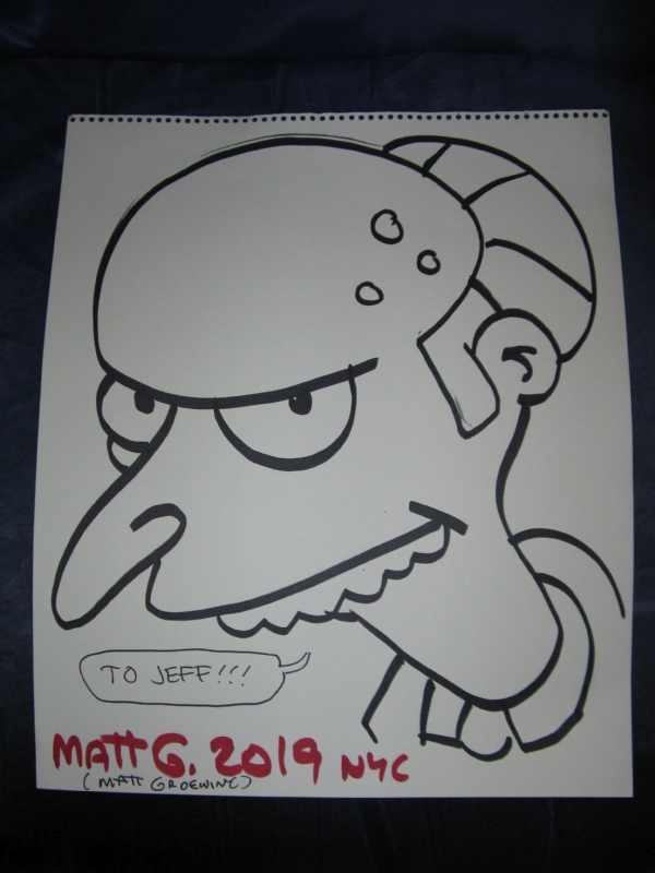 C. Montgomery Burns From The Simpsons by Matt Groening 2019 Comic Art