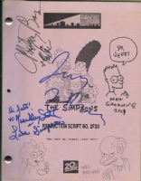 The Simpsons  Who Shot Mr. Burns? Part Two  Original script signed by Matt Groening, Wes Archer, Harry Shearer, James L. Brooks & Yeardley Smith Comic Art