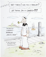 Popeye First Appearance Recreation by George Wildman (2009) Comic Art