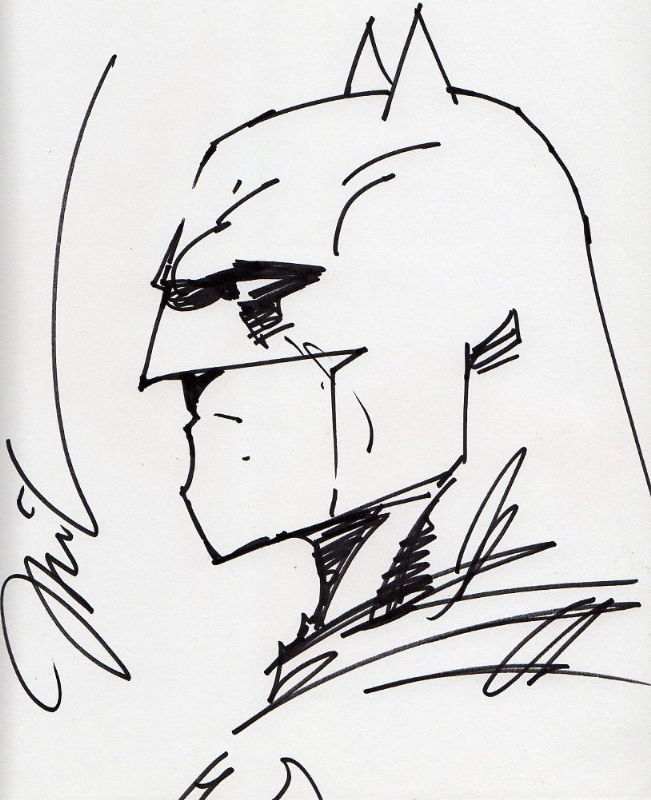 Batman by Jim Lee, in Todd Wilson's Batman sketches Comic Art Gallery Room