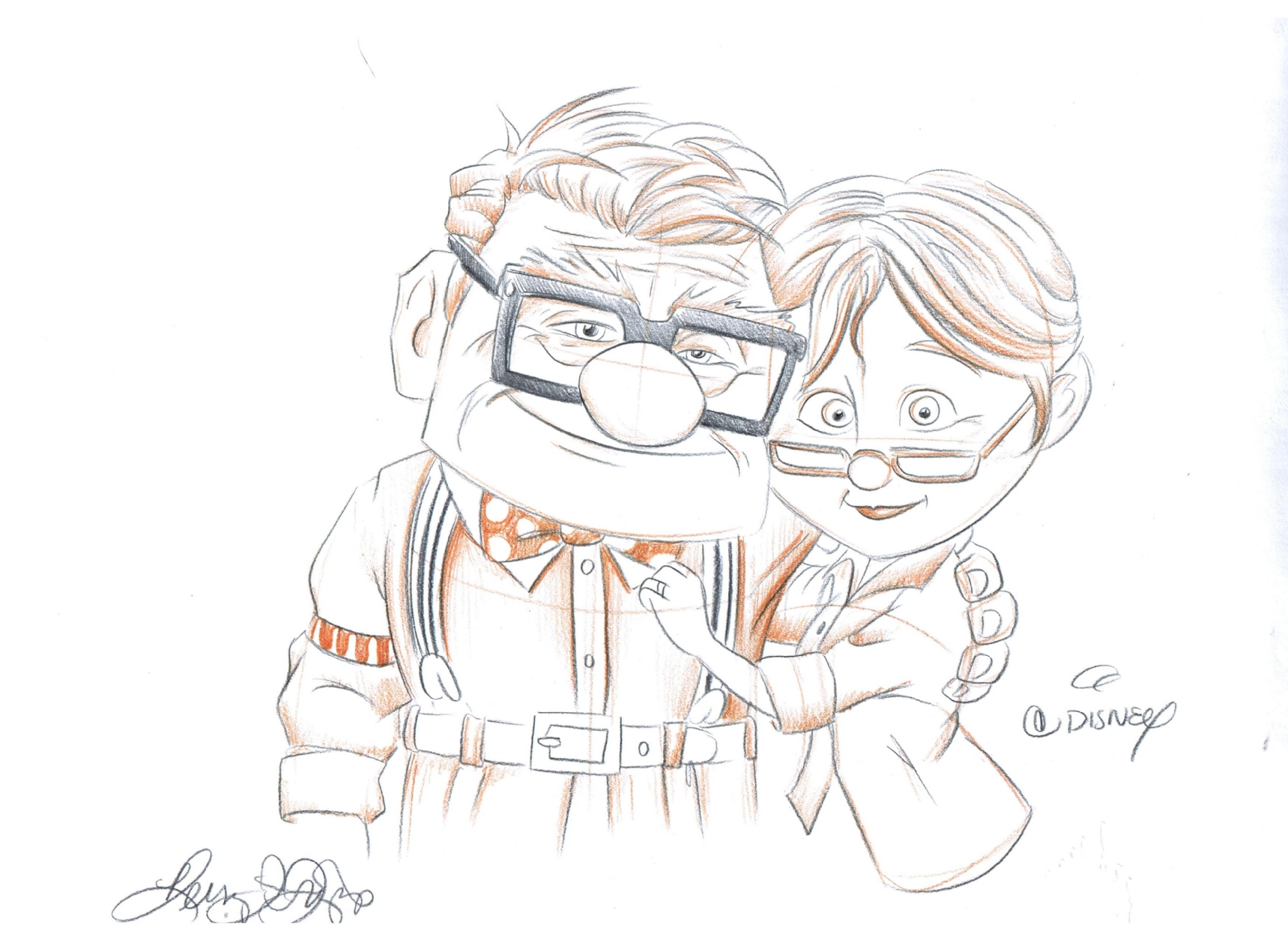 Learn How to Draw Carl Fredricksen from Up (Up) Step by Step : Drawing  Tutorials