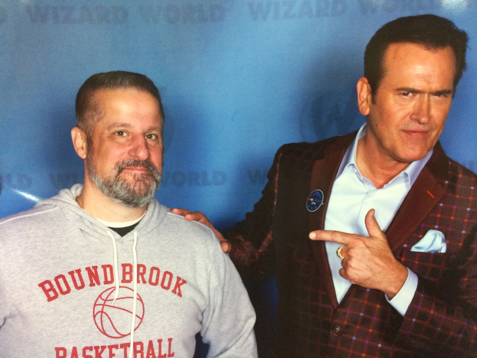 Me and Bruce Campbell , in Mike (aka Off White) White's Movies come to