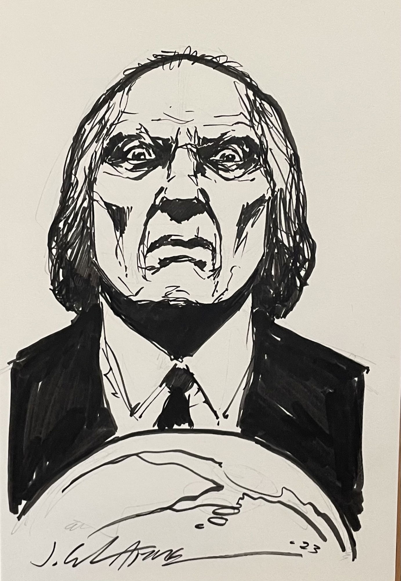 The Tall Man Angus Scrimm From Phantasm By Jim Calafiore In Mike