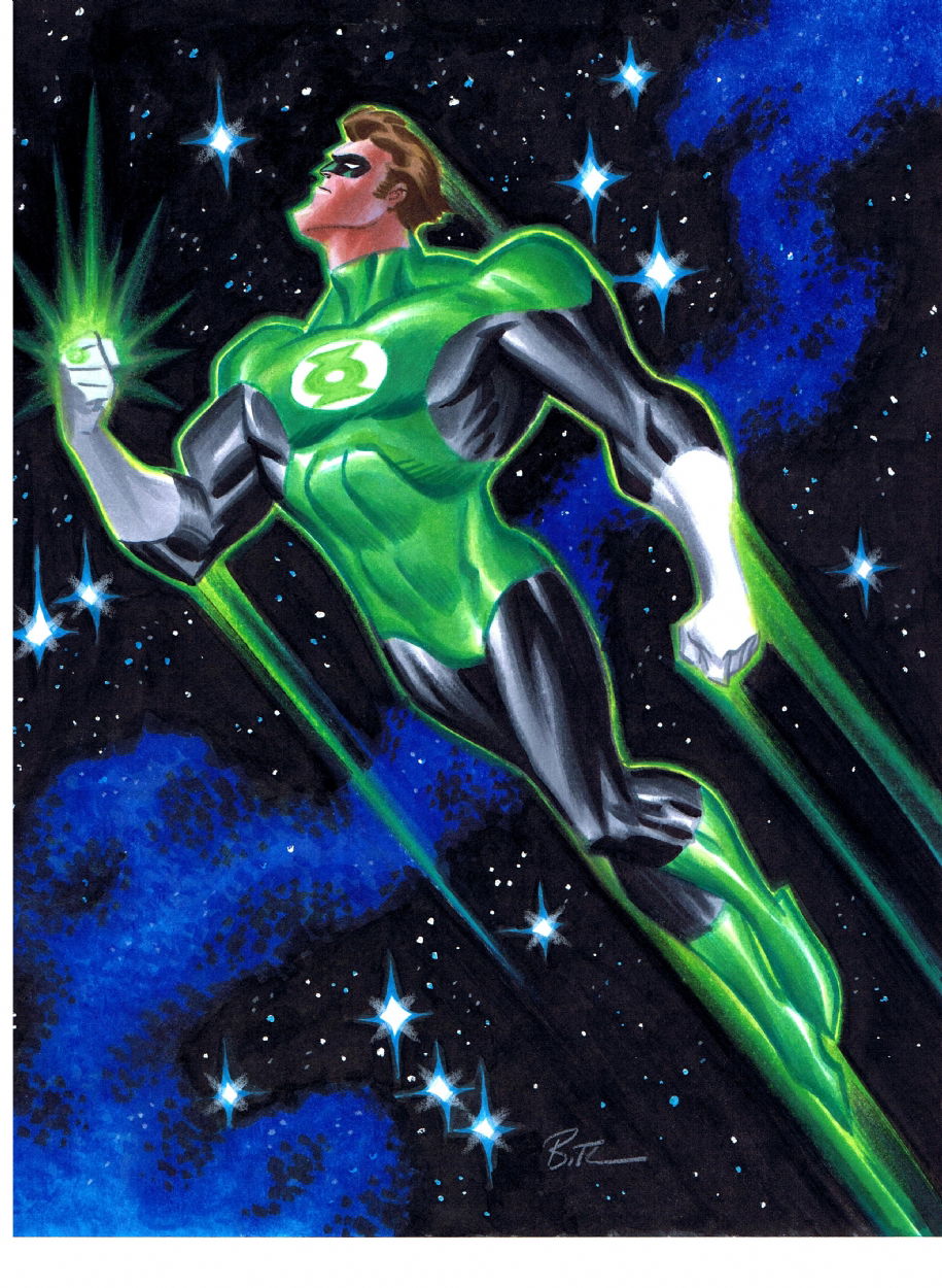 Green Lantern By Bruce Timm In Mike Aka Off White Whites Bruce Timm Comic Art Gallery Room 8786