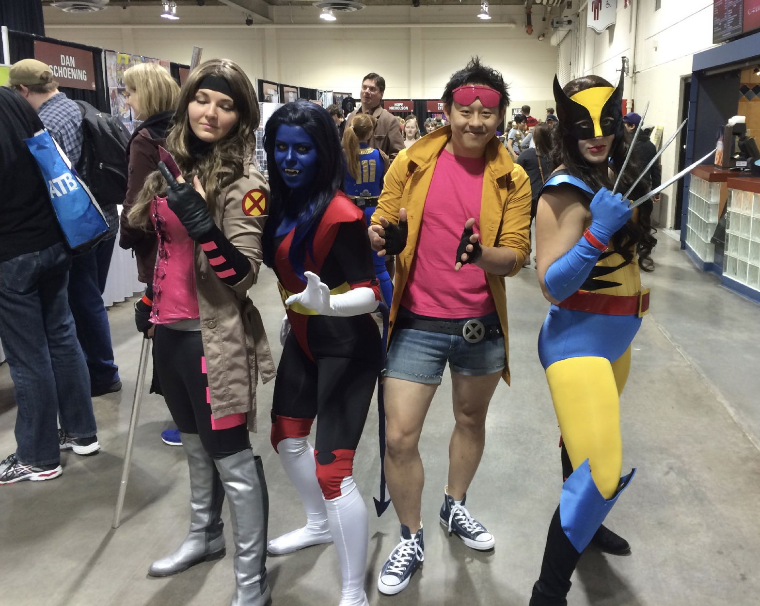 The XWomen & XMan at Calgary Comic Con, in Mike (aka Off White) White