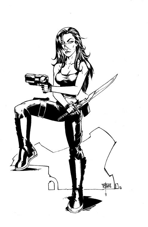 Aeryn Sun from Farscape, in Michael Dunn's Commissions Comic Art ...