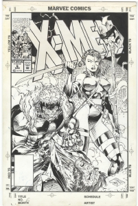 X-MEN #6 Cover by Jim Lee, Comic Art