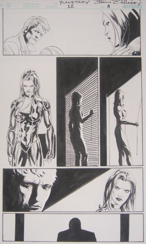John Cassaday Planetary 12 page 8, in Scott Dunbier's John Cassaday