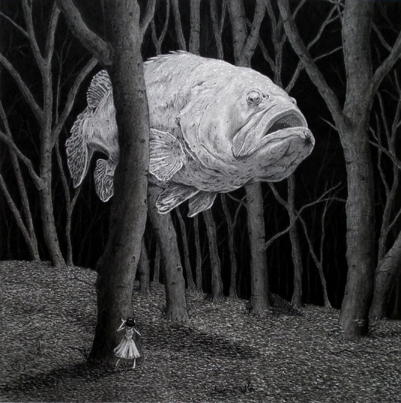 Ghost Fish illustration by Chris Odgers, in Richard Burton's