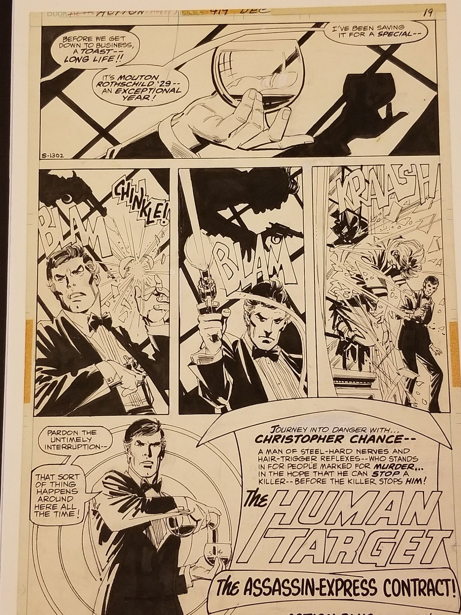 BIRTH page of the HUMAN TARGET (Very 1st appearance ever in Action