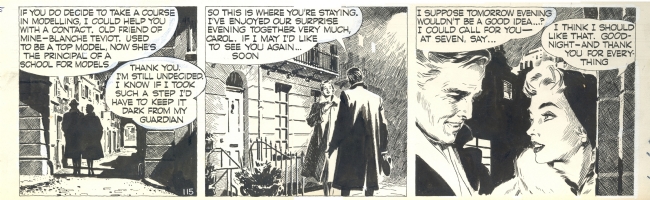 Wright, David - Carol Day, 115 (Wednesday, January 23, 1957) Comic Art