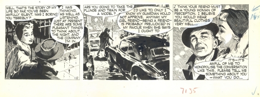 Wright, David - Carol Day, 112 (Saturday, January 19, 1957) Comic Art