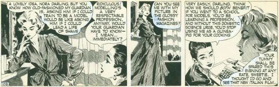 Wright, David - Carol Day, 108 (Tuesday, January 15, 1957) Comic Art