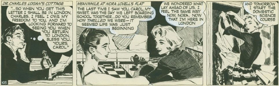 Wright, David - Carol Day, 105 (Friday, January 11, 1957) Comic Art