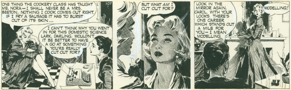 Wright, David - Carol Day, 107 (Monday, January 14, 1957) Comic Art