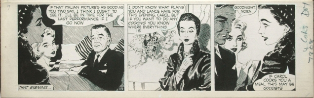 Wright, David - Carol Day, 119 (Monday, January 28, 1957) Comic Art