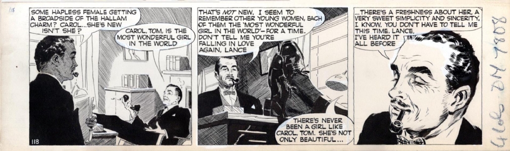 Wright, David - Carol Day, 118 (Saturday, January 26, 1957) Comic Art