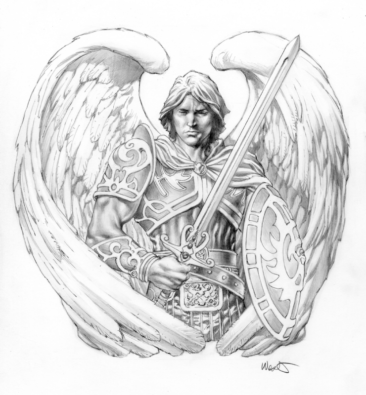 Angel Warrior Drawing by Miro Gradinscak  Pixels