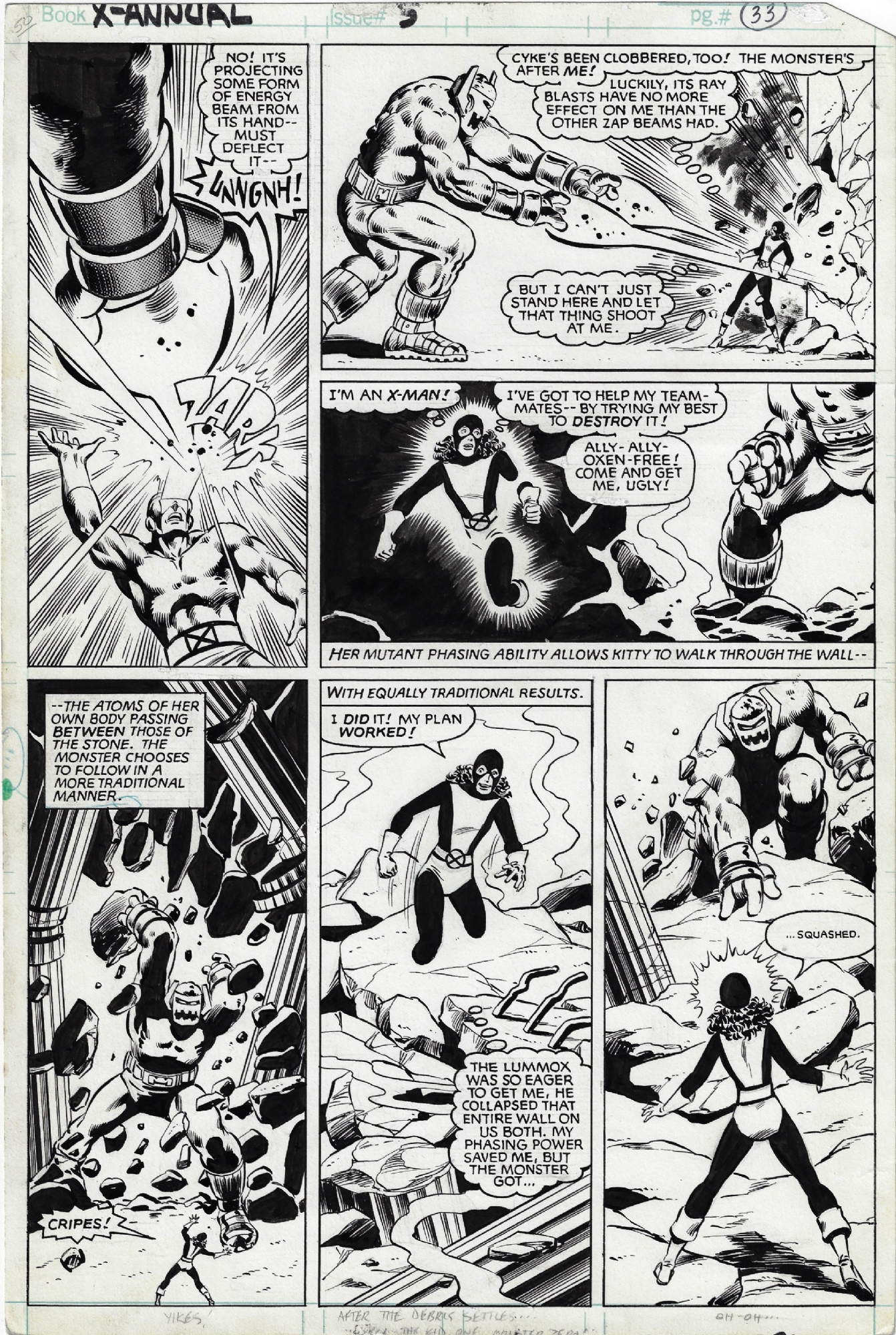 Uncanny X Men Annual 5 Pg 33 1981 In My Name Is Legion S My Grail Art Nfs Uncanny X Men Annual 5 1981 Comic Art Gallery Room