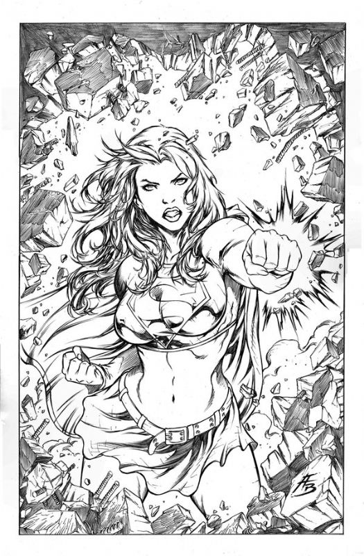 Supergirl Comission In Adriano Batistas Comissions Comic Art Gallery Room