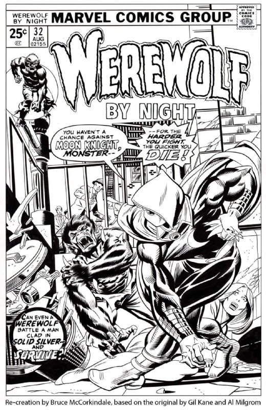 11x17 Werewolf by Night 32 Moon Knight Comic Book Cover 