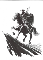 YEATES Warrior on Horse Comic Art