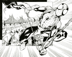 Ultimate Spider-Man #157 p1-2 (Death of Spider-Man) - Mark Bagley, Comic Art