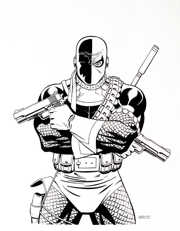 Mike Zeck - DEATHSTROKE, in Shemp's *PIN-UPS II* Comic Art Gallery Room