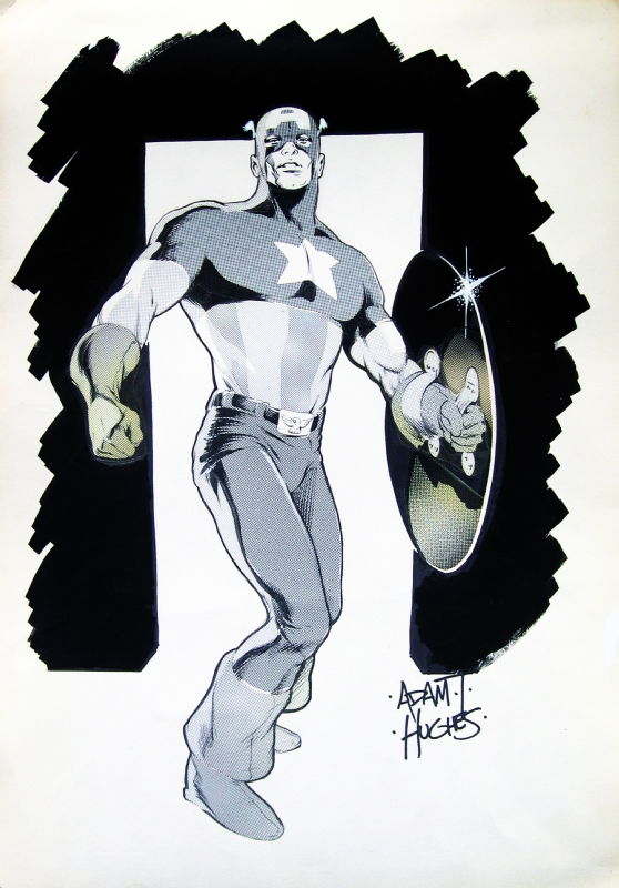 Adam Hughes - CAPTAIN AMERICA, in Shemp's *PIN-UPS II* Comic Art ...