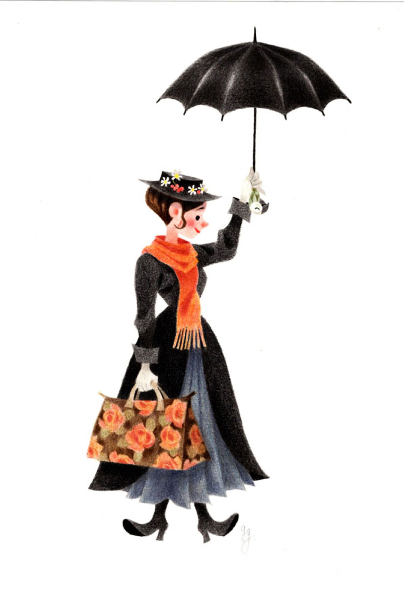 Mary Poppins In Shemps Illustration Art Comic Art Gallery Room 6428