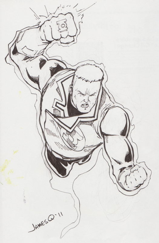 Guy Gardner by James Q. Nguyen, in Jeff Smith's Guy Gardner Sketchbook ...