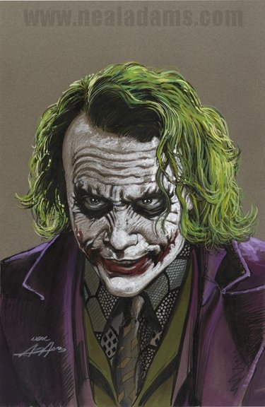 The Joker, in JASON Adams's Neal Adams Comic Art Gallery Room