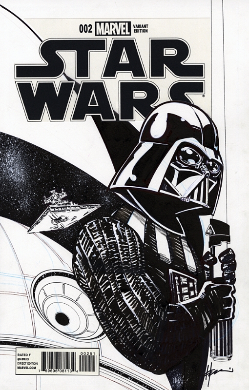 STAR WARS #2 HOWARD CHAYKIN VARIANT COVER 1:25 MARVEL COMICS 2015 