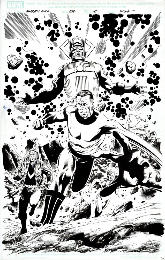 Steve Epting --- Fantastic Four #586 --- Reed, Galactus, Crackle!, in ...