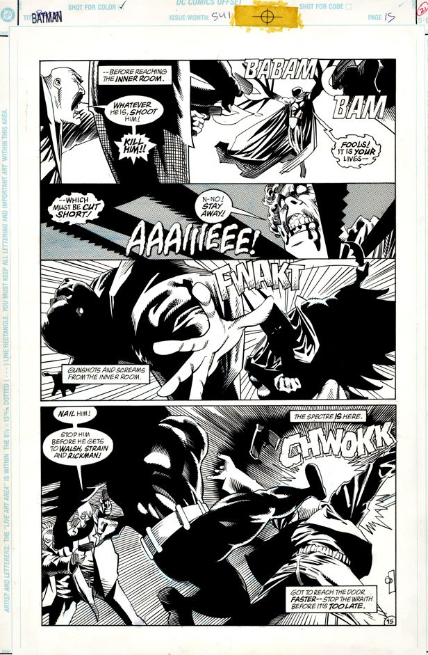 Kelley Jones, Batman and Spectre, Batman #541, in Greg Goldstein's  Collection Comic Art Gallery Room