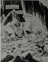 Masters of the Universe:  The Sunbird Legacy Page 56 He-Man and Skeletor Splash Adrian Gonzales Comic Art