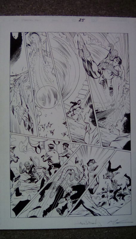 Alan Davis and Mark Farmer. Spider-man movie. Spidey and Green Goblin., in  Sean Price's Alan Davis Comic Art Gallery Room